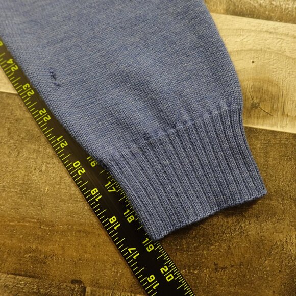 Faconnable wool quarter zip pullover sweater men's XXL blue - Picture 6 of 13